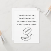 Lustige Baby Glückwunsch Karte mit Banane カード (正面/裏面インサイチュ)