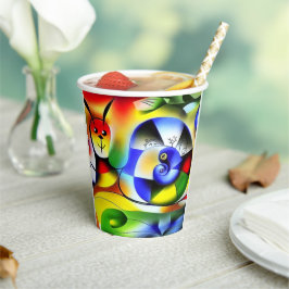 Lustige bunte Schnecke 紙コップ