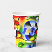 Lustige bunte Schnecke 紙コップ (裏面)