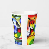 Lustige bunte Schnecke 紙コップ (左)