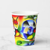 Lustige bunte Schnecke 紙コップ (正面)