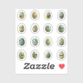 Lustige Chibi-Ostereier-Sticker – 16 Stück シール (シート)