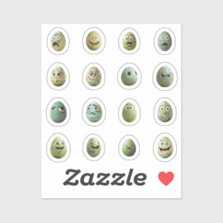 Lustige Chibi-Ostereier-Sticker – 16 Stück シール