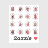 Lustige Chibi-Ostereier-Sticker – 16 Stück シール (シート)