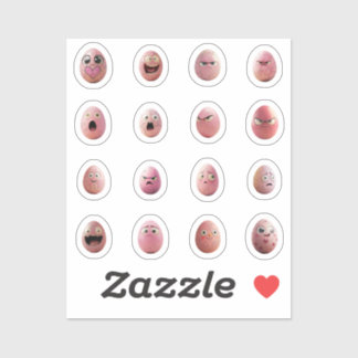 Lustige Chibi-Ostereier-Sticker – 16 Stück シール