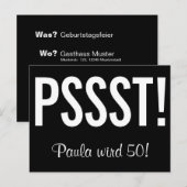 Lustige Einladung als Postkarte ポストカード (正面/裏面)