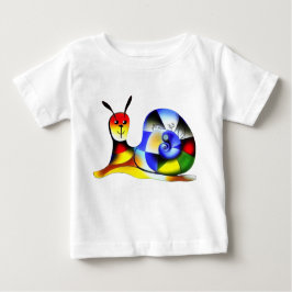 Lustige mehrfarbige Schnecke ベビーTシャツ