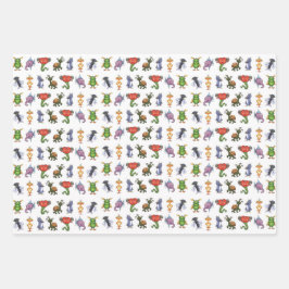 Lustige Monster ラッピングペーパーシート