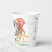 Lustige Oster-Pappbecher mit Pony und Hase  紙コップ (左)