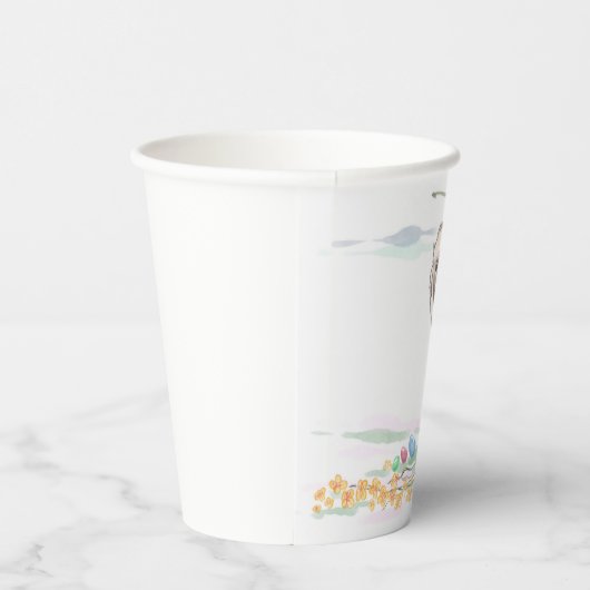 Lustige Oster-Pappbecher mit Pony und Hase  紙コップ (右)