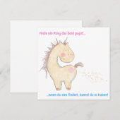 Lustige Pferde Karte für Pferdeliebhaber, Pferd シーズンカード (正面/裏面)