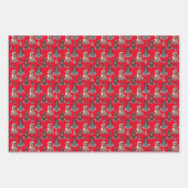 Lustige Pony 3 Farben ラッピングペーパーシート (正面3)