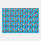 Lustige Pony 3 Farben ラッピングペーパーシート (正面2)