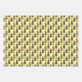 Lustige Pony 3 Farben ラッピングペーパーシート (正面)