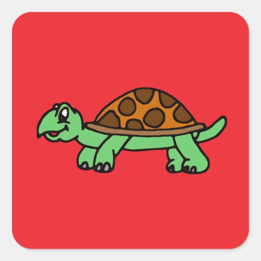 Lustige Schildkröte スクエアシール (正面)