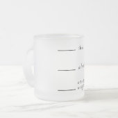 Lustige Tasse für den ersten Morgen-Kaffee フロストグラスマグカップ (正面左)