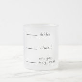 Lustige Tasse für den ersten Morgen-Kaffee フロストグラスマグカップ (中央)