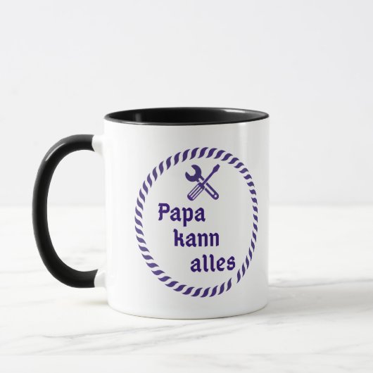 Lustige Tasse für Papa - "Papa kann alles" マグカップ (左)