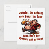 Lustiger Bier Trinkspruch mit Schlacki ポストカード (正面/裏面)