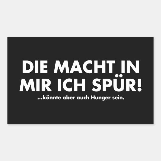 Lustiger Die Macht in mir 長方形シール (正面)