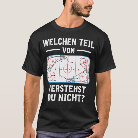 Lustiger Eishockeyトレーナーホッケータクティック Tシャツ (正面)