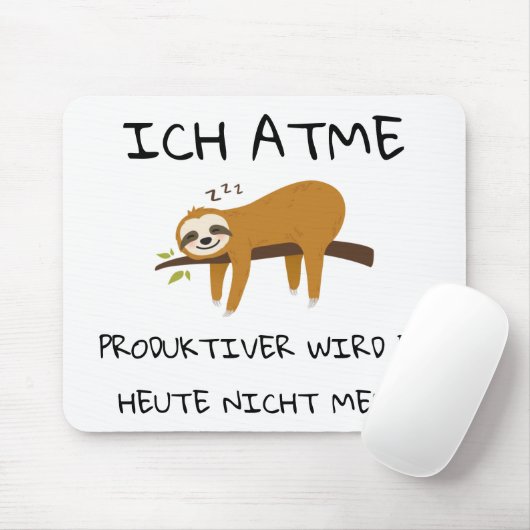 Lustiger Faultier Spruch Geschenk Mousepad マウスパッド (マウス)