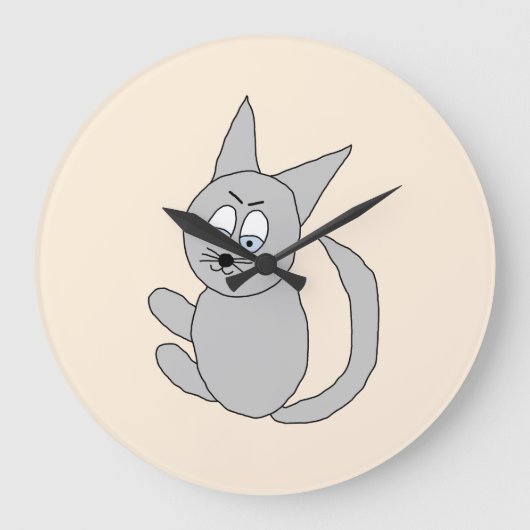 Lustiger Kater Hugo ラージ壁時計 (正面)