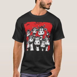 Lustiger Kuh Liebe Cartoon [00332] Tシャツ