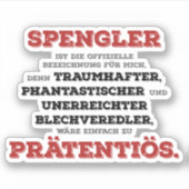 Lustiger Prätentiöse Spengler Handwerker シール (正面)