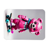 Lustiger Skater Bär マグネット (横)