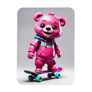 Lustiger Skater Bär マグネット