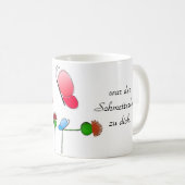 Lustiger Spruch "Schmetterling" コーヒーマグカップ (正面右)