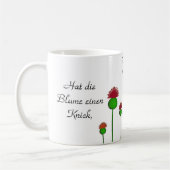 Lustiger Spruch "Schmetterling" コーヒーマグカップ (左)