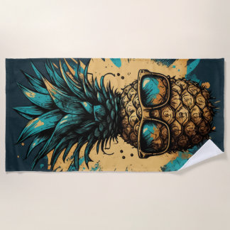 Lustiges Ananas Obst ビーチタオル