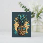 Lustiges Ananas Obst ポストカード (スタンド正面)