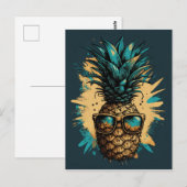 Lustiges Ananas Obst ポストカード (正面/裏面)