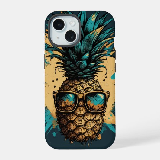 Lustiges Ananas Obst iPhone 15ケース (裏面)