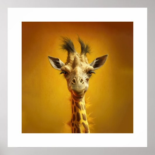 Lustiges Giraffenportrait - Poster ポスター (正面)