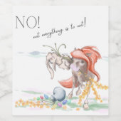 Lustiges Oster-Weinetikett mit Pony & Hase  ワインラベル (シングルラベル)