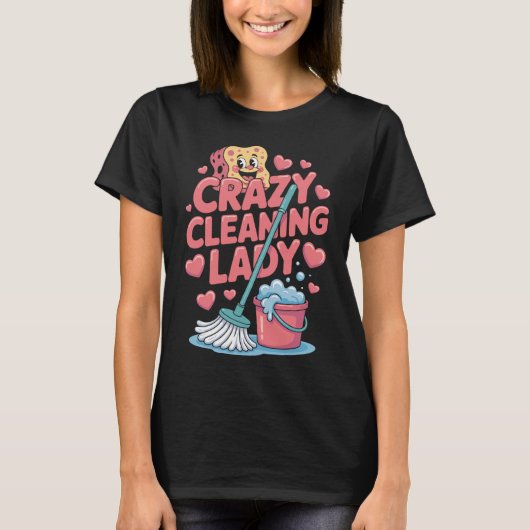 Lustiges Putzfrau T-Shirt Tシャツ (正面)