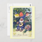 "Lustiges Quartett"のヴィンテージのドイツ語 ポストカード (正面/裏面)