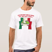 Lustiges Roller Dont break down mit Italien Flagge Tシャツ (正面)