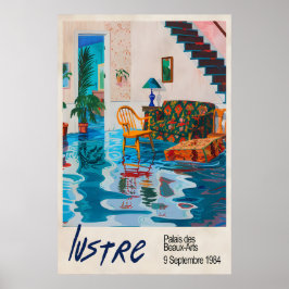 Lustre Paris Exhibit Poster Surreal Flooded Room ポスター