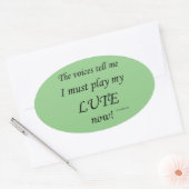 Lute Voices Say Must 遊 Oval Sticker 楕円形シール (封筒)