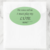 Lute Voices Say Must 遊 Oval Sticker 楕円形シール (バッグ)