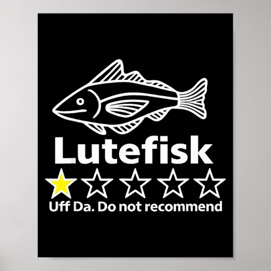 Lutefisk Highly Recommend Funny For Men Women  ポスター (正面)