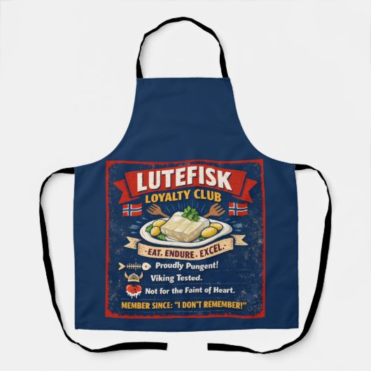 Lutefisk Loyalty Club Norwegian Apron エプロン (正面)
