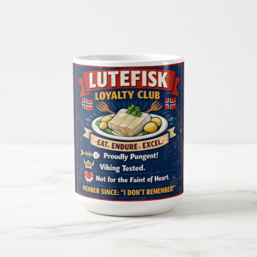 Lutefisk Loyalty Club Norwegian Coffee Mug コーヒーマグカップ (中央)