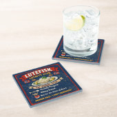 Lutefisk Loyalty Club Norwegian Glass Coaster ガラスコースター (アングル)
