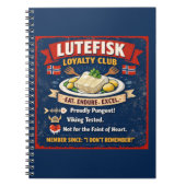 Lutefisk Loyalty Club Norwegian Spiral Notebook ノートブック (正面)